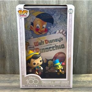 Funko Pop! Movie Poster with case: Disney - Pinocchio & Jiminy Cricket #08